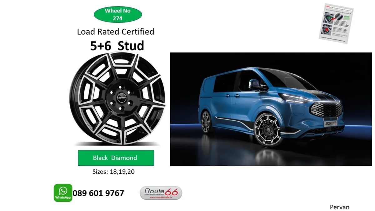 FORD TRANSIT & VOLKSWAGEN TRANSPORTER ALLOY WHEELS - Image 4