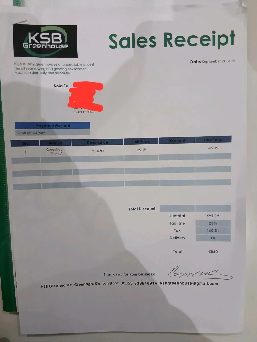 Green house 3m x 8m - Image 2