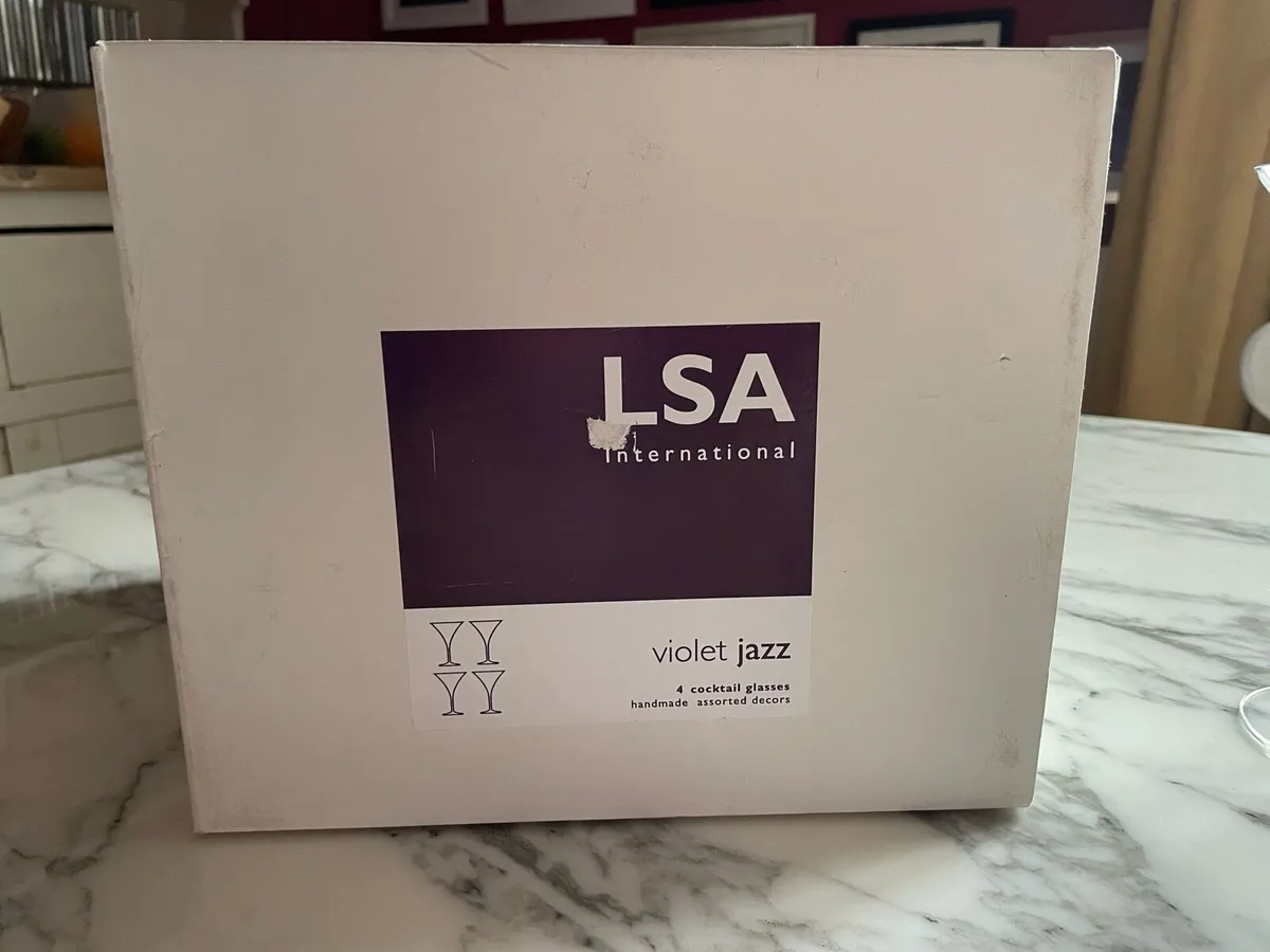 LSA Violet Jazz 4 Handmade Cocktail Glasses - Image 2
