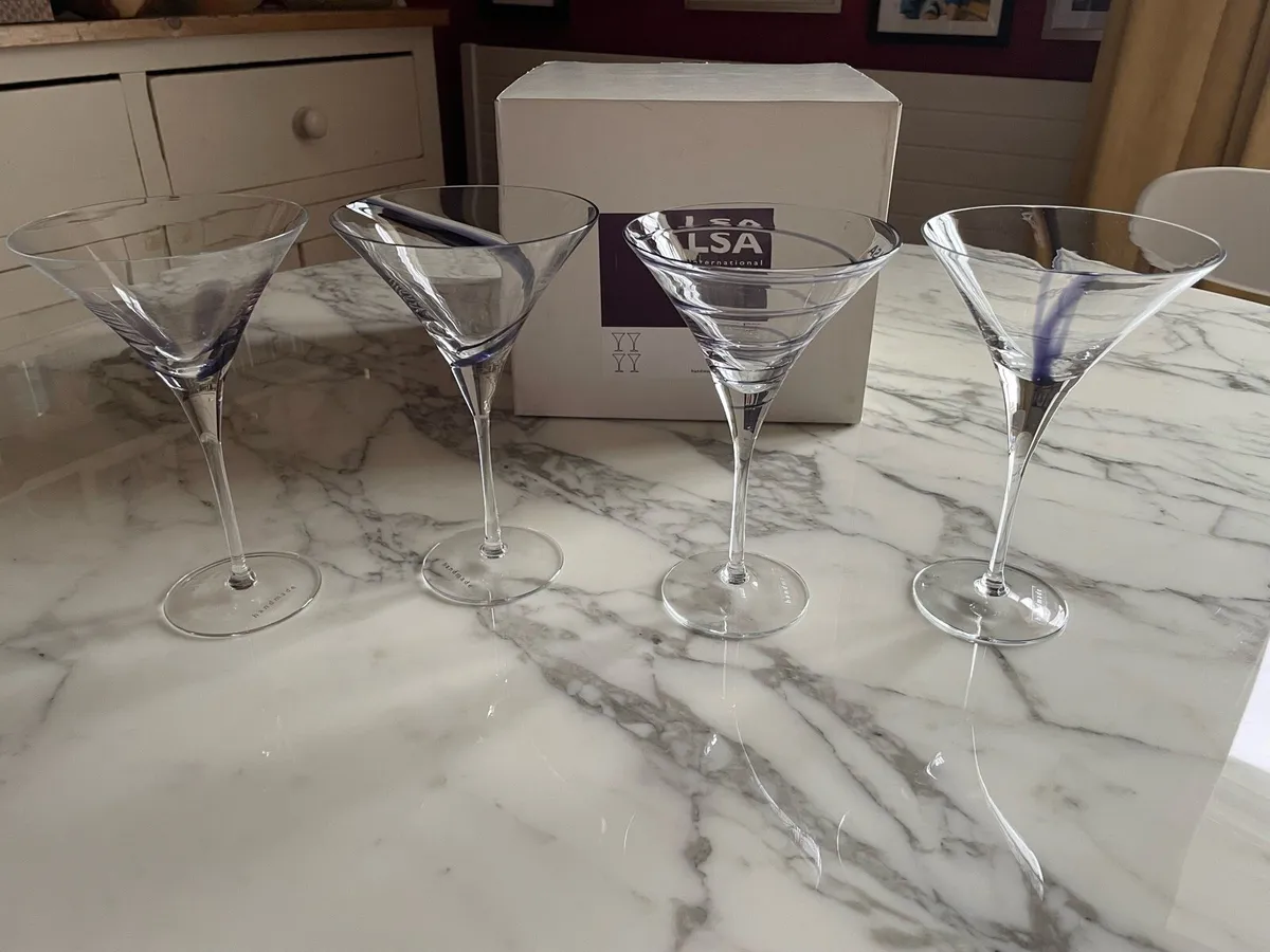 LSA Violet Jazz 4 Handmade Cocktail Glasses - Image 1