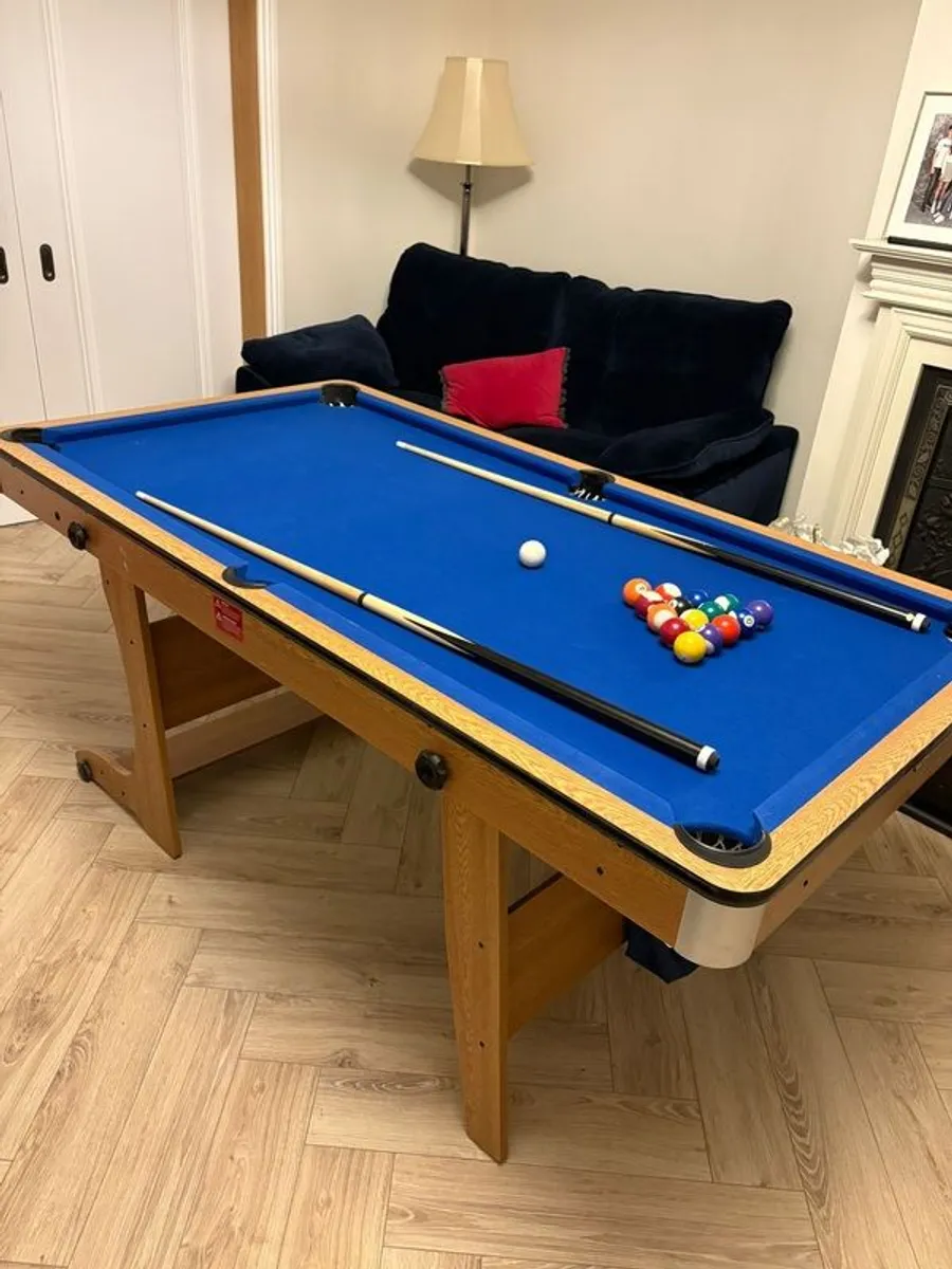 6ft Folding Pool Table with Table Tennis top - Image 3