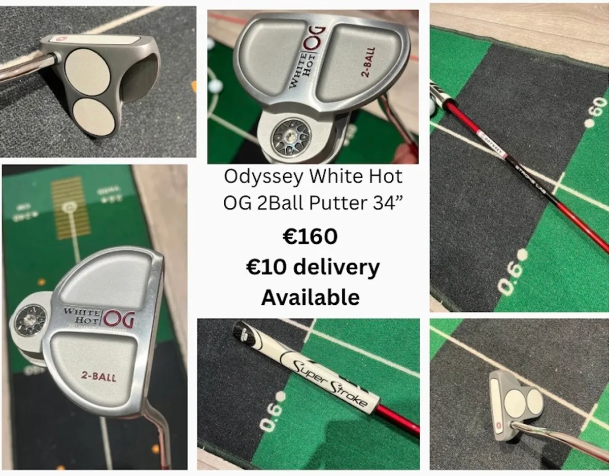Odyssey White Hot OG 2 Ball Putter 34” - Image 1