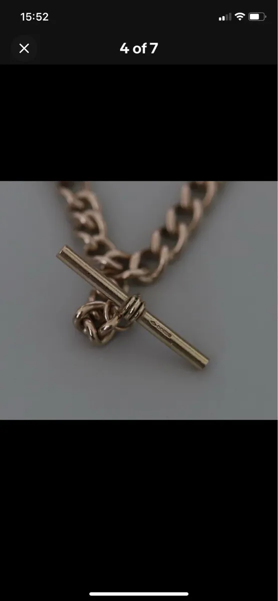 9ct rose Gold 22.5” Albert chain - Image 2