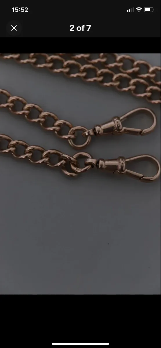 9ct rose Gold 22.5” Albert chain - Image 4