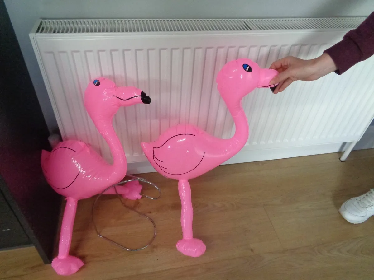 Inflatable Pink Flamingo's x 2 for Sale - Image 1