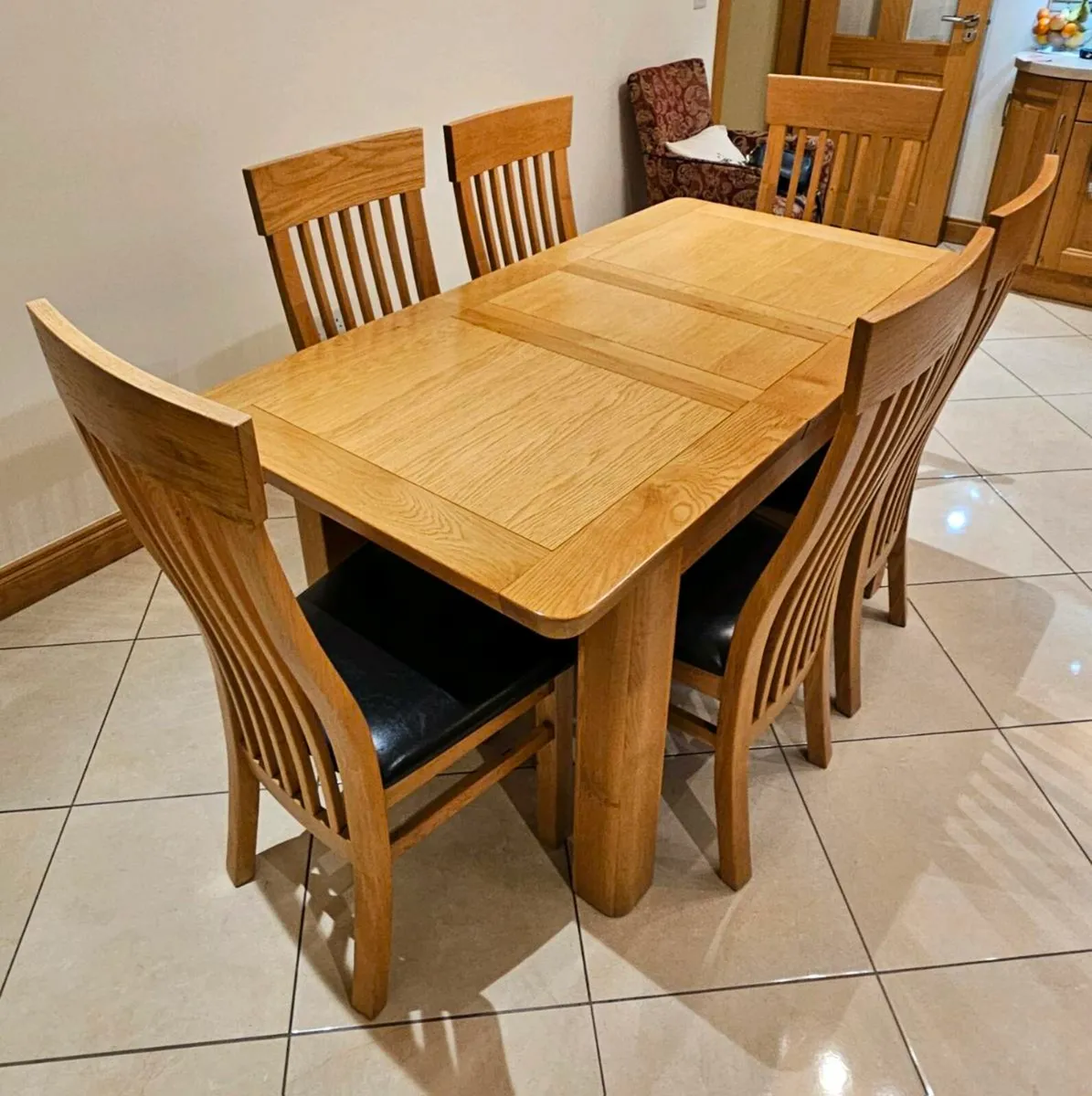 Oak 4ft Extending Dining Table - Image 1