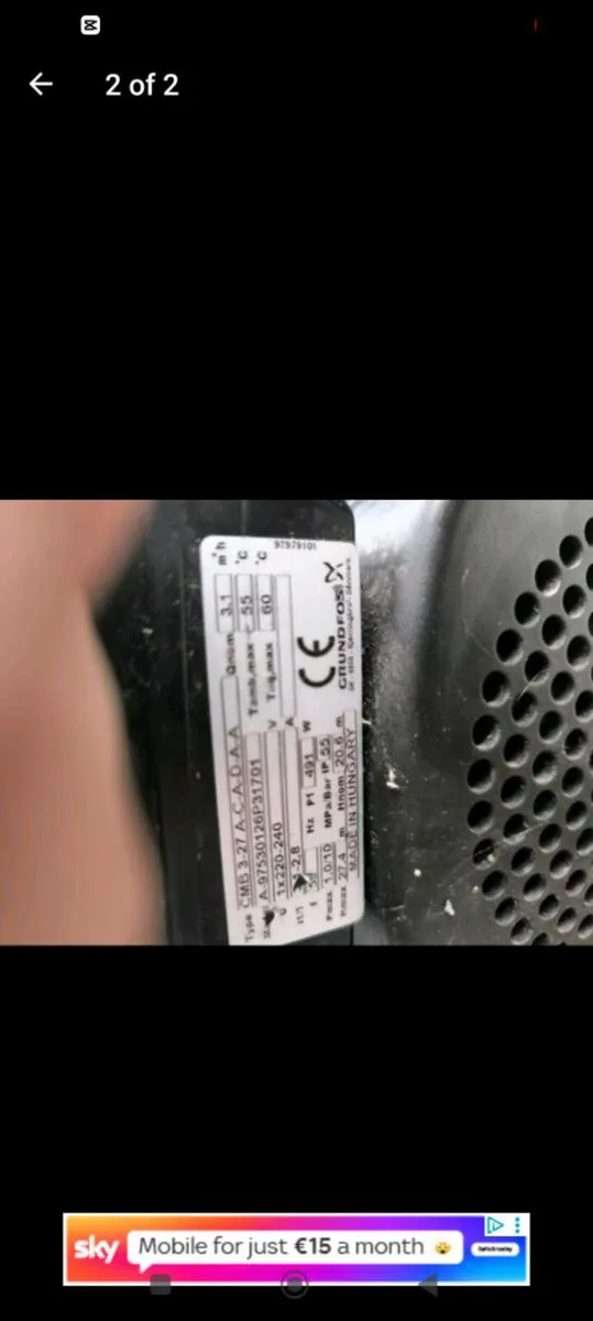 Grundfas booster pump - Image 2