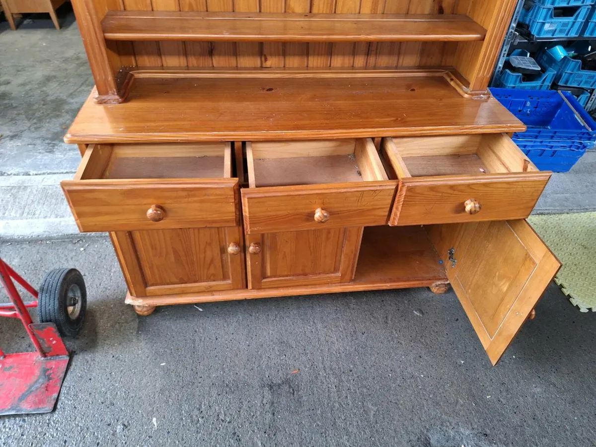 Pine kitchen dresser  NEED SOME WORK (DELIVERY) - Image 3