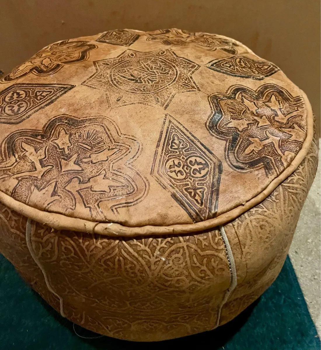 Leather Foot stool / poof - Image 2