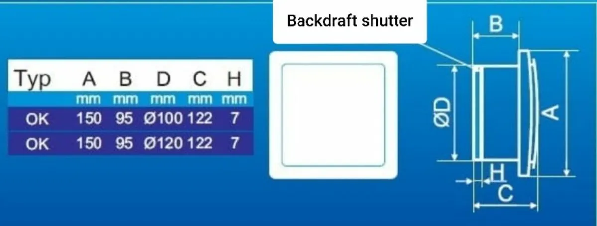 LED Bathroom Fan Extractor with Light - Image 4