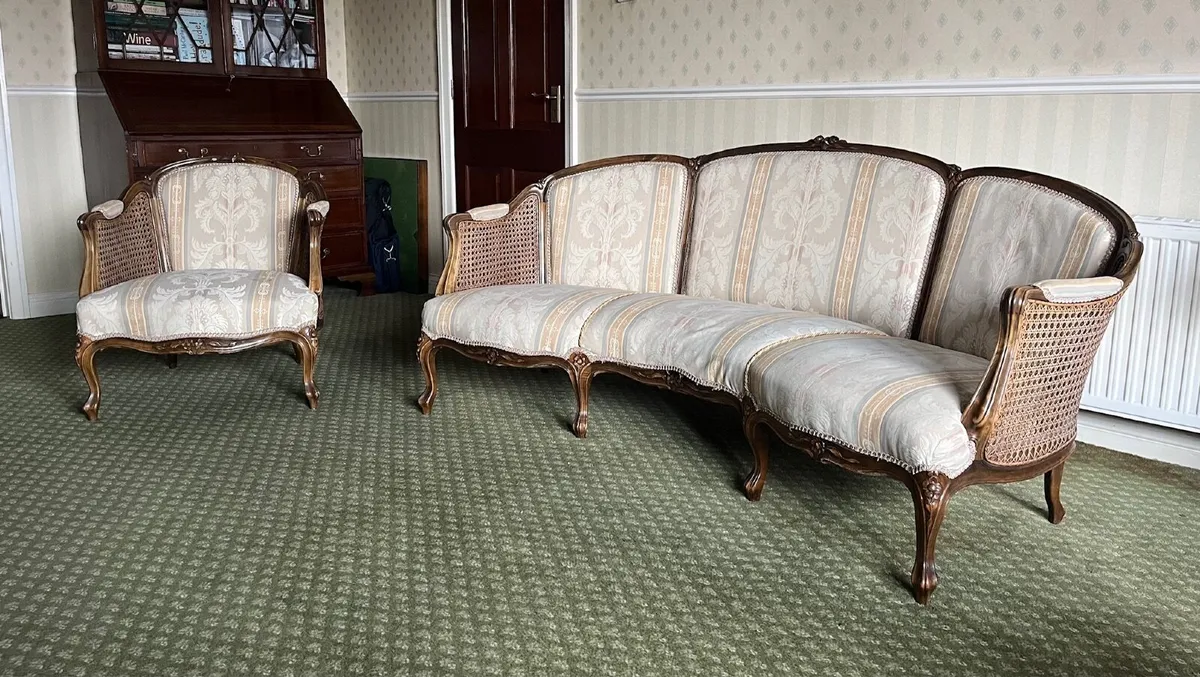 3 piece Bergere suite - Image 4