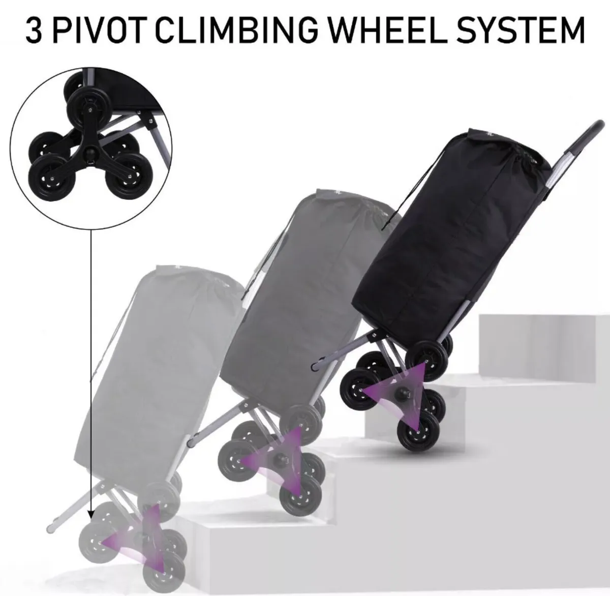 NEW Portable Stair Climbing Shopping Trolley - Image 3