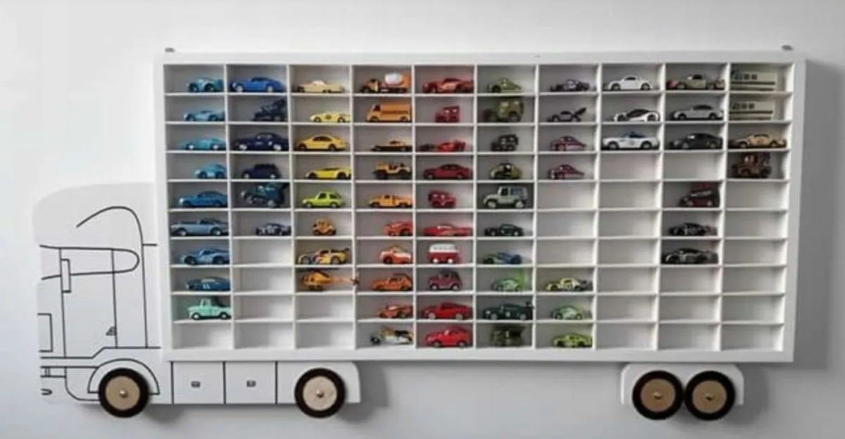 Cars Shelf Cabinet Display Organizer Hot Wheels - Image 2