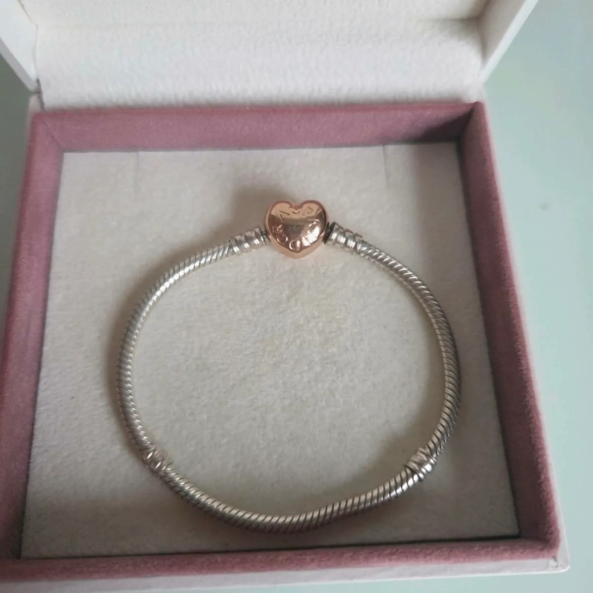 Pandora bracelet claps heart rose gold - Image 1