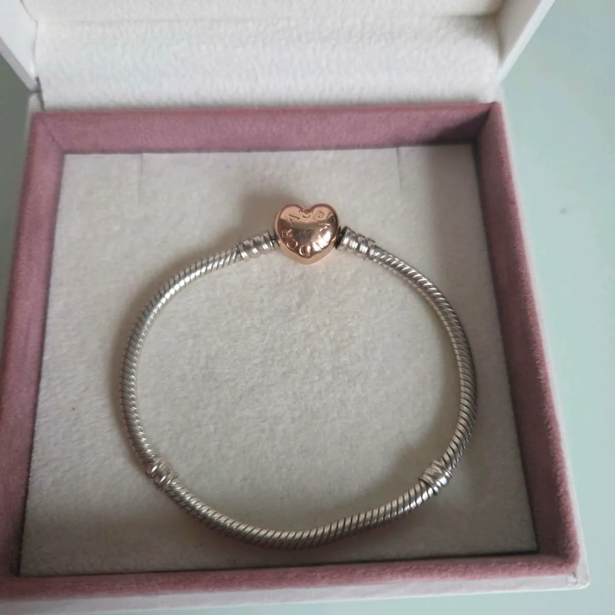 Pandora bracelet claps heart rose gold - Image 2