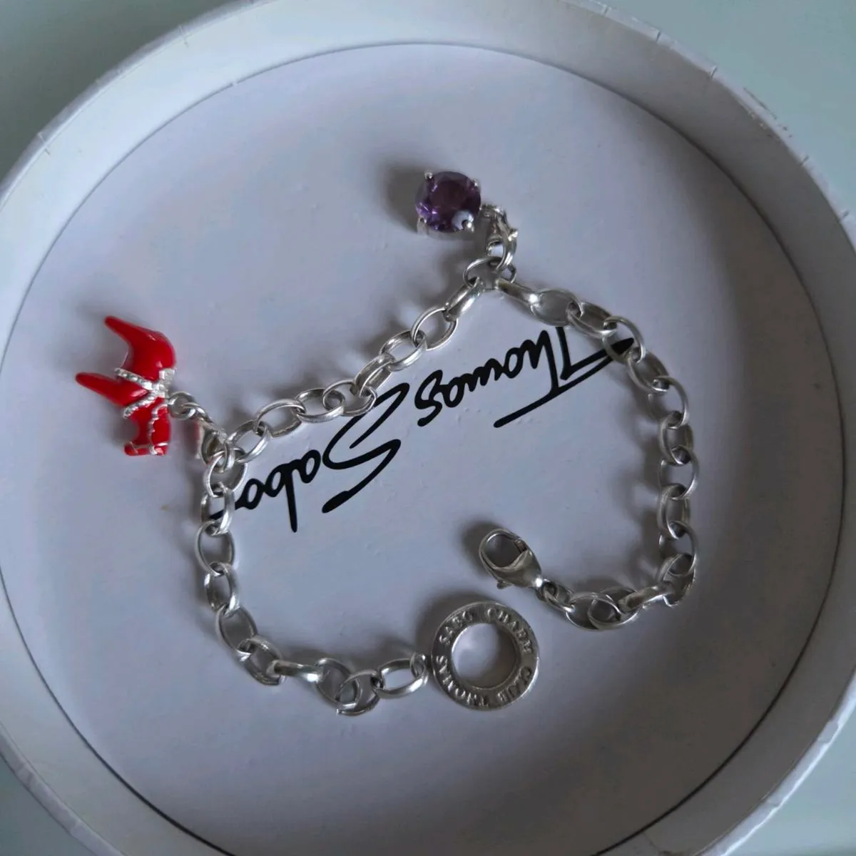 Thomas Sabo bracelet with two charms - Image 1