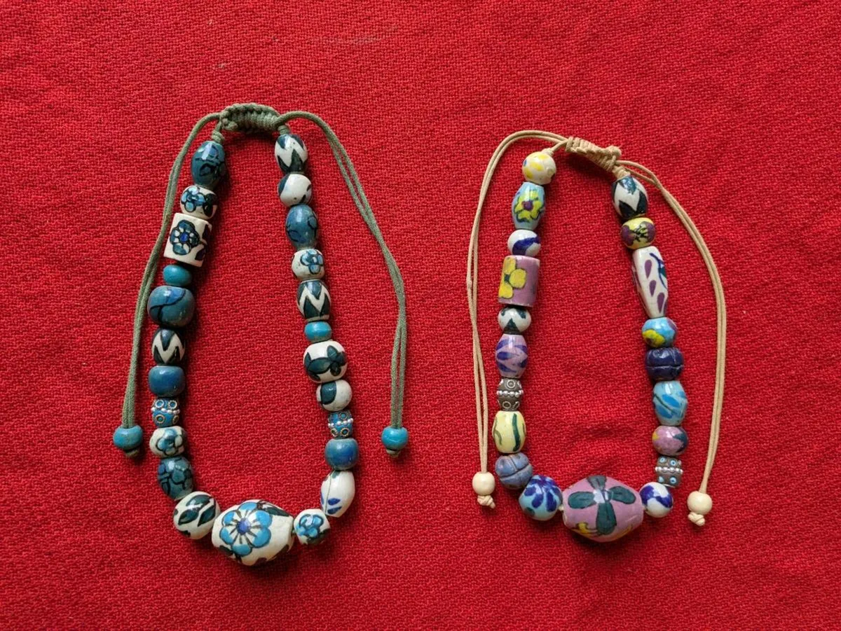 2 porcelain beads Necklaces