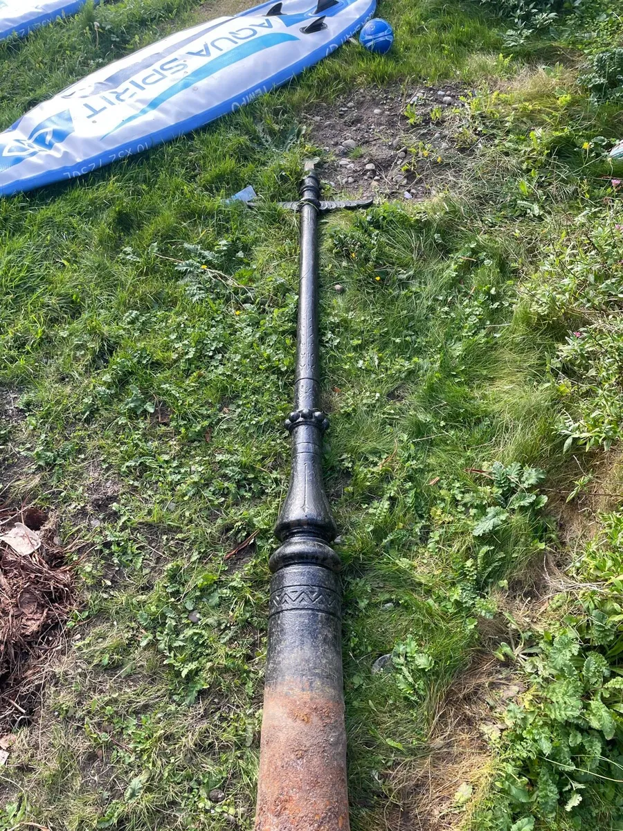 Antique 1910s Cast Iron Lamppost - Image 1