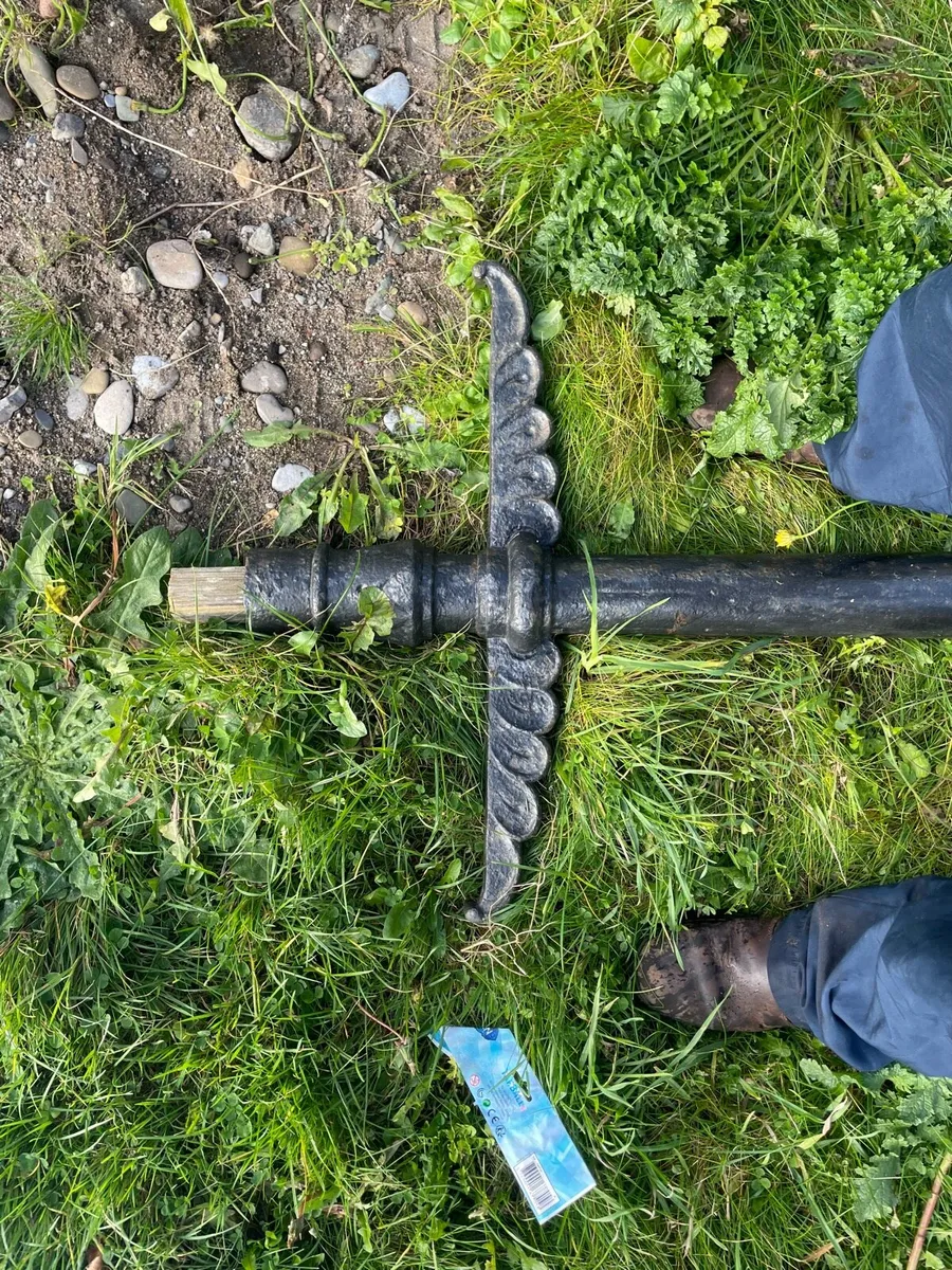 Antique 1910s Cast Iron Lamppost - Image 2