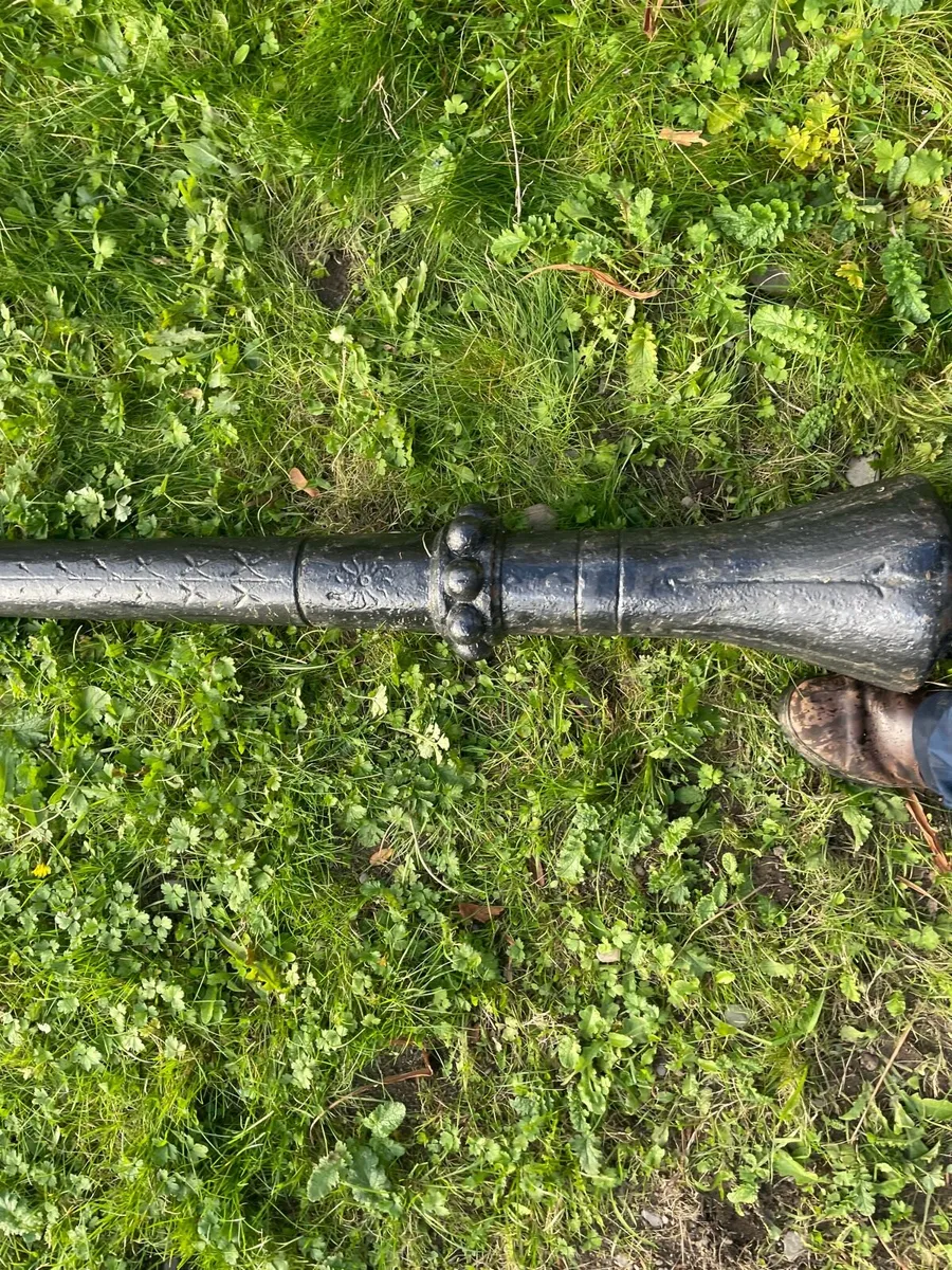 Antique 1910s Cast Iron Lamppost - Image 3