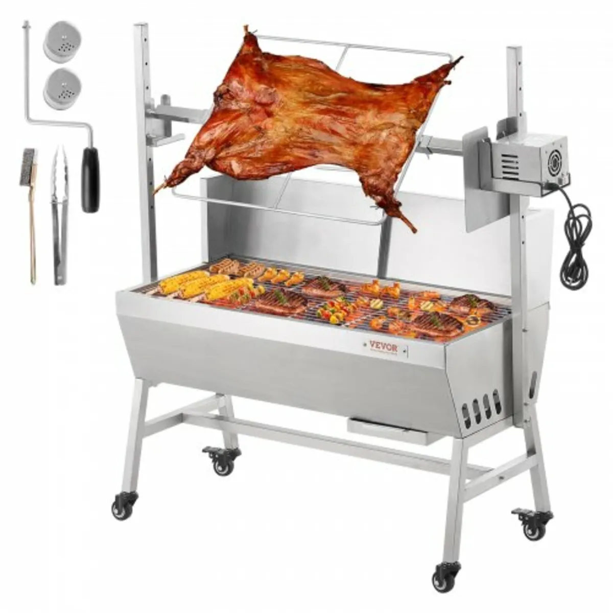 Roaster Spit Rotisserie BBQ Grill Pig Lamb Chicken - Image 1