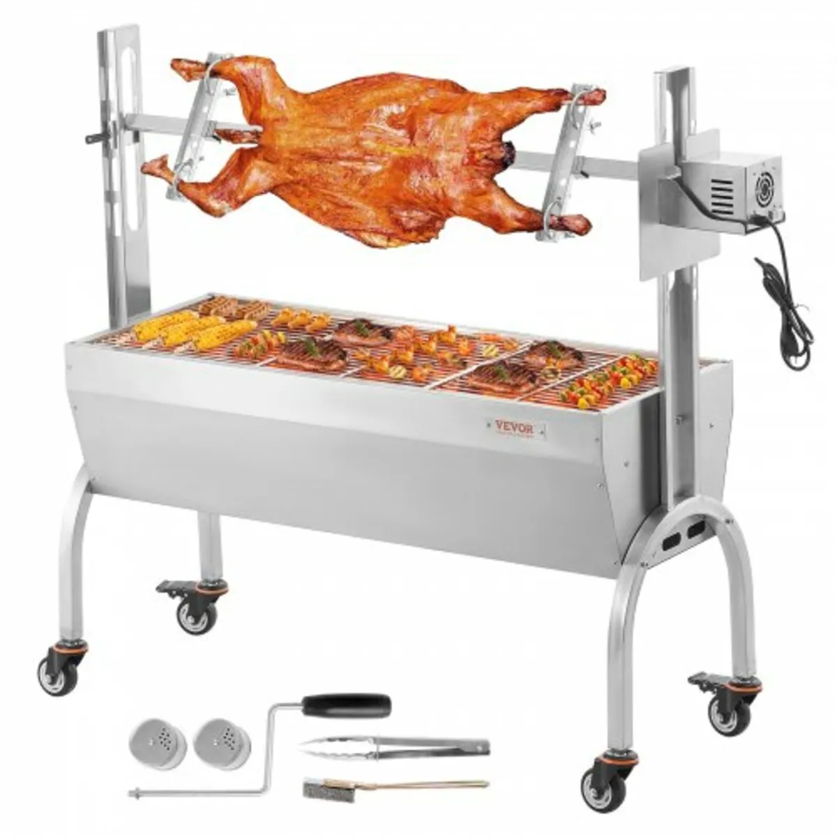 Roaster Spit Rotisserie BBQ Grill Pig Lamb Chicken - Image 1