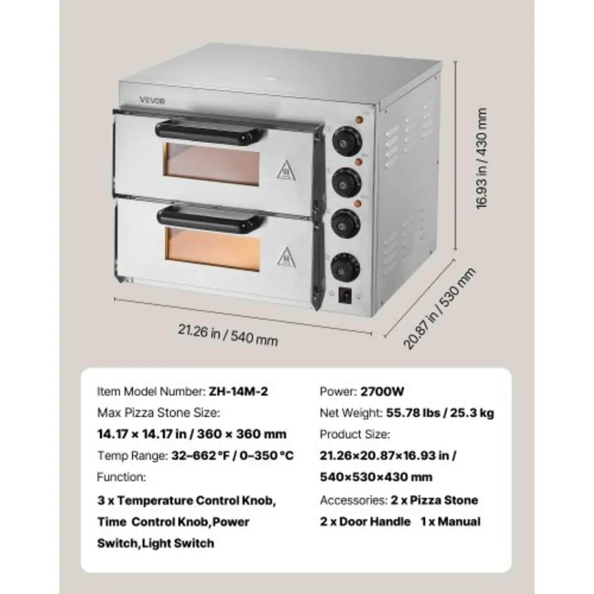 Commercial Countertop Pizza Oven Electric Pizza Ov - Image 3