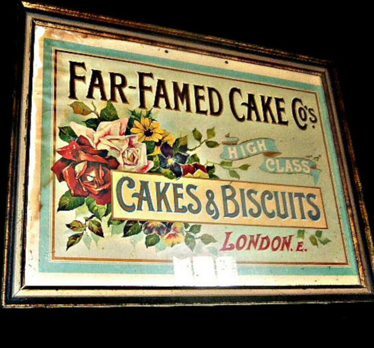 Vintage Framed 'Far Famed Cake Co' Ad - Image 1