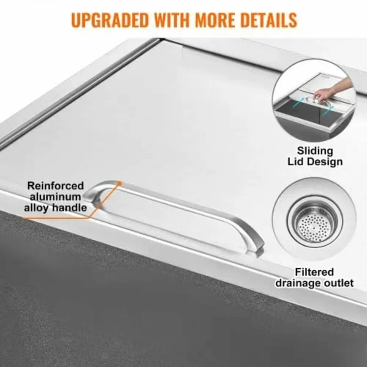 Drop in Ice Chest, 27"L x 18"W x 21"H Stainless St - Image 4