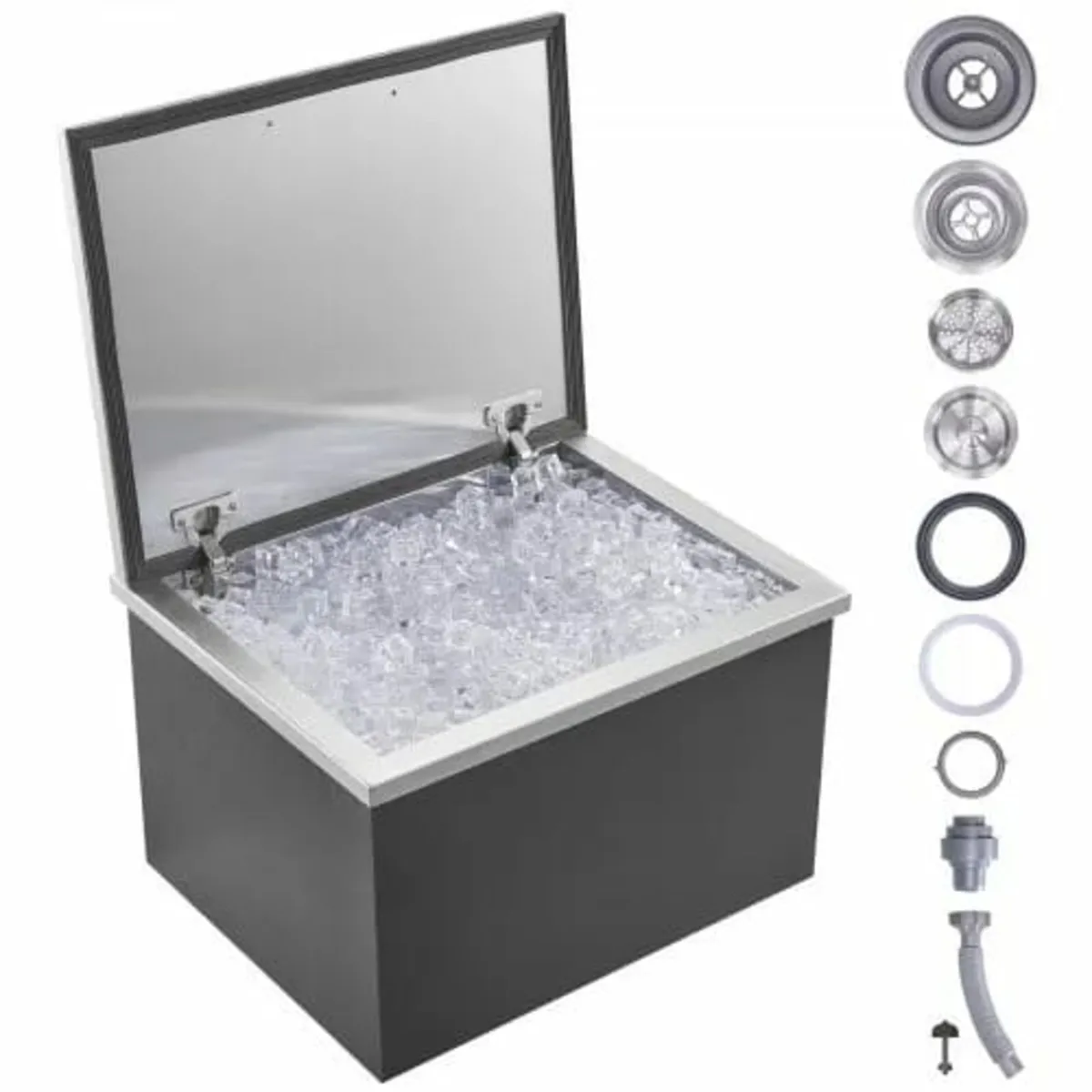Drop in Ice Chest, 20"L x 16"W x 13"H Stainless St - Image 1