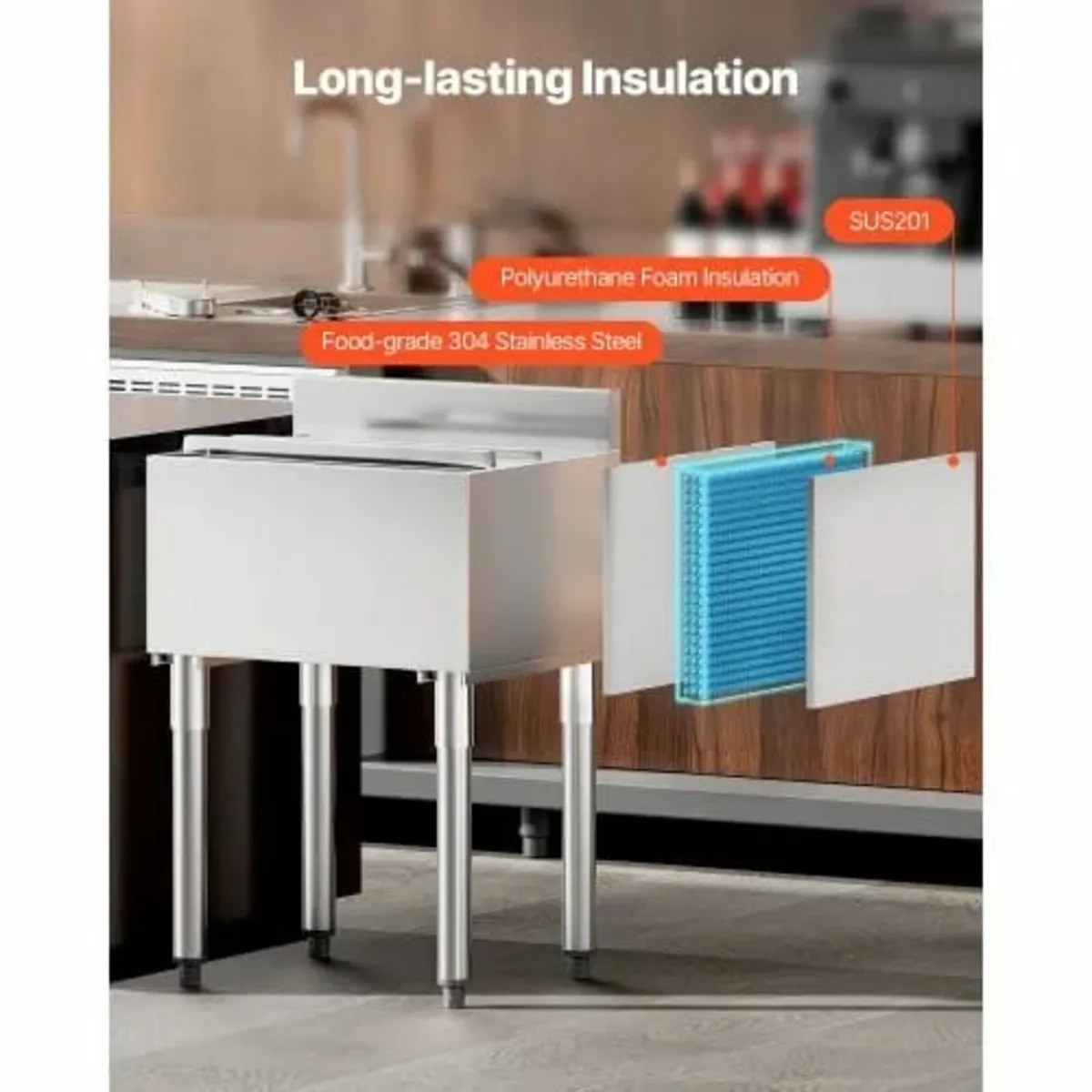 Commercial Ice Bin, 61 L Underbar Ice Bin, 24 x 19 - Image 2