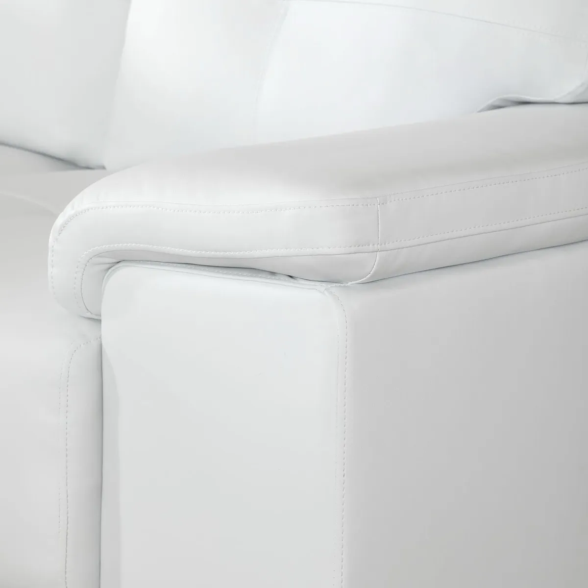 New Corner sofa leather in white color 50% off - Image 4