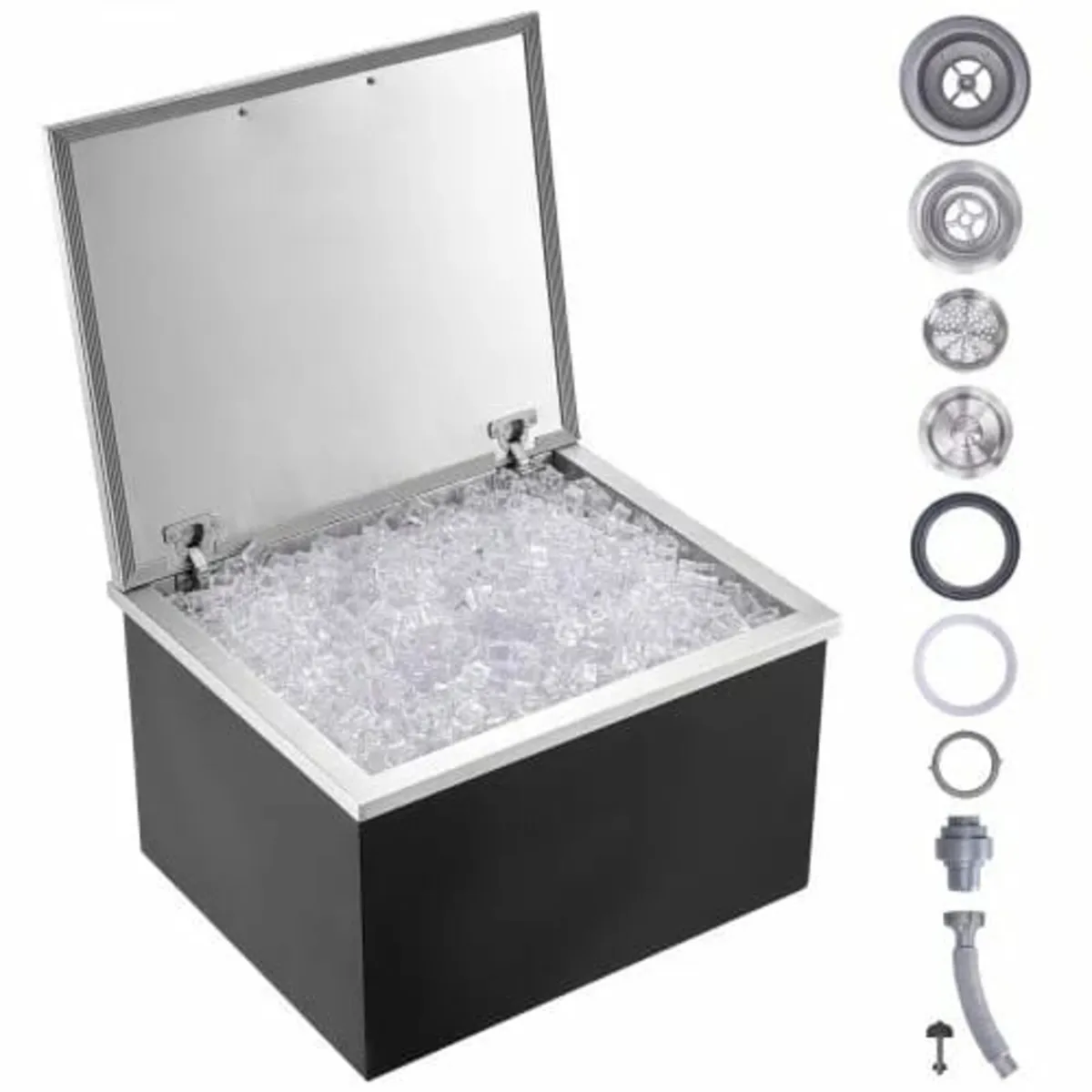 Drop in Ice Chest, 28"L x 16"W x 17"H Stainless St - Image 1