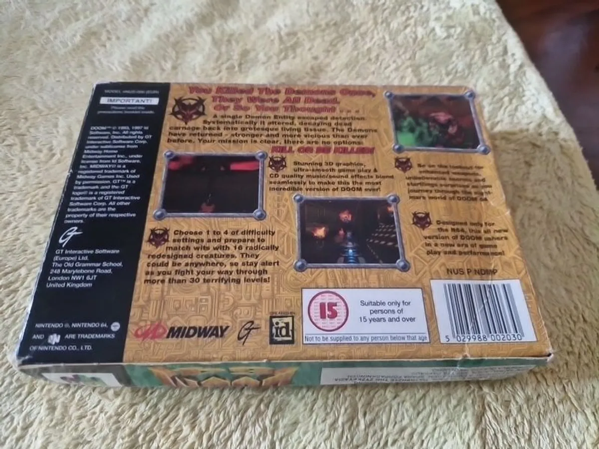 Doom 64  N64 Nintendo 64 Arcade Retro Games Original - Image 3