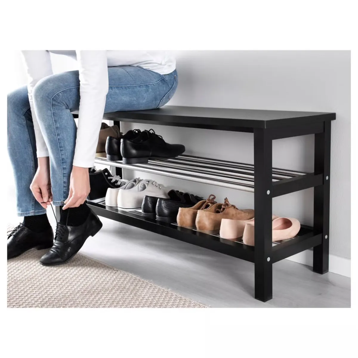 Bench with shoe storage - Image 2