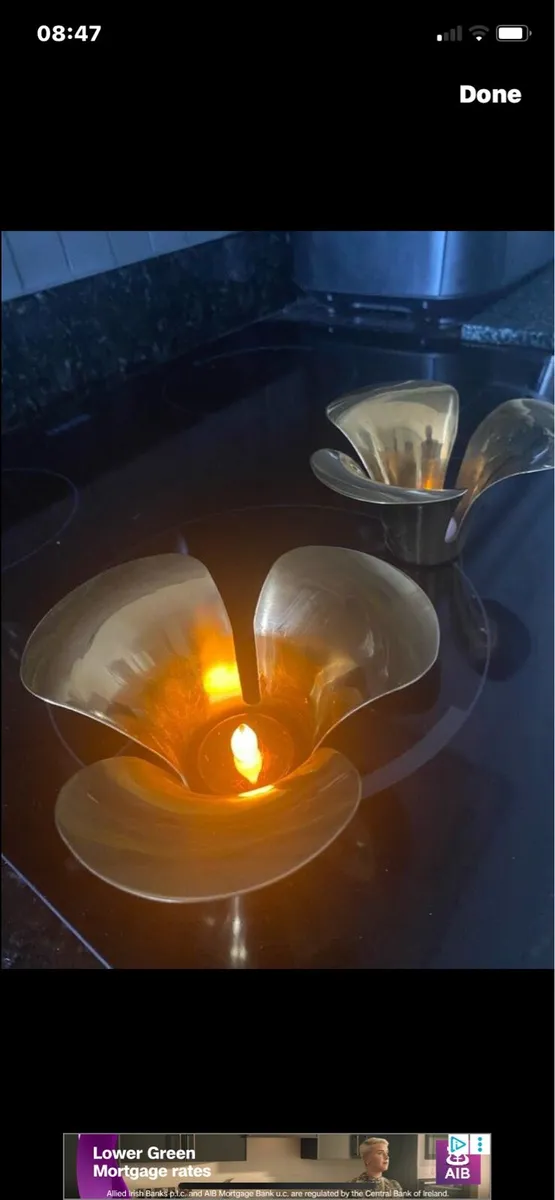 Brass Candleholder Set - Image 1