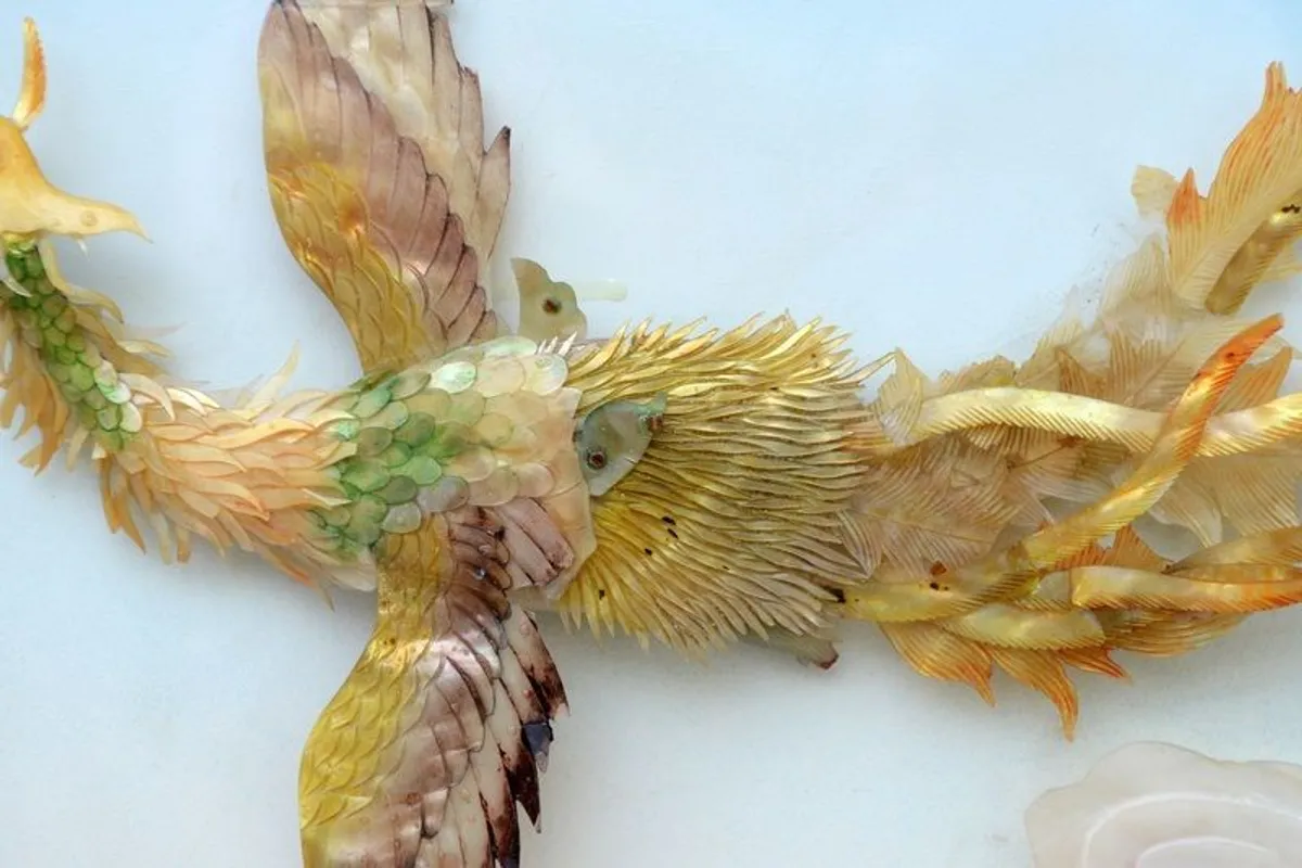 Chinese Shell Carving Painting - Image 2