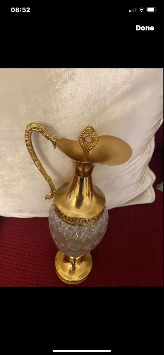 Vintage Crystal Claret Jug - Image 3