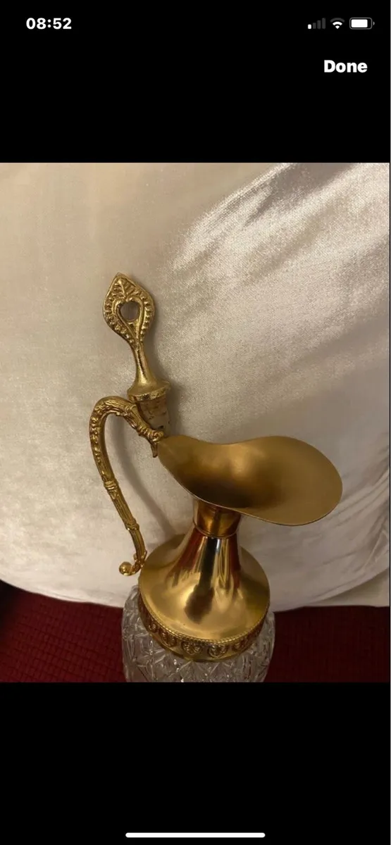 Vintage Crystal Claret Jug - Image 4