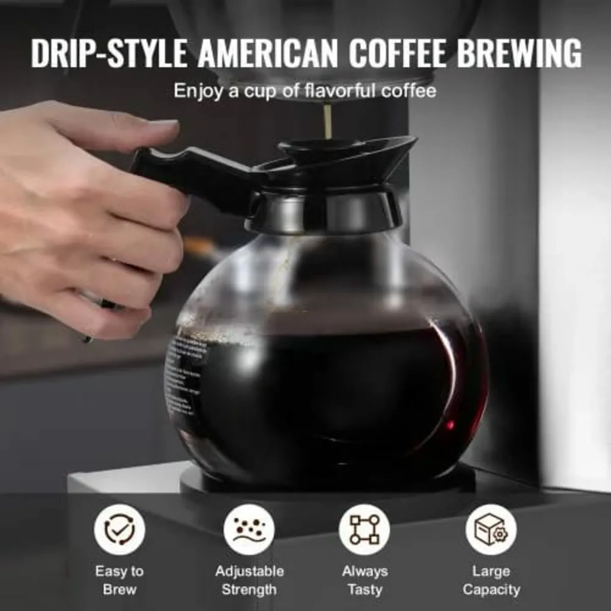 12 Cups Commercial Drip Coffee Maker, Coffee Maker - Image 4
