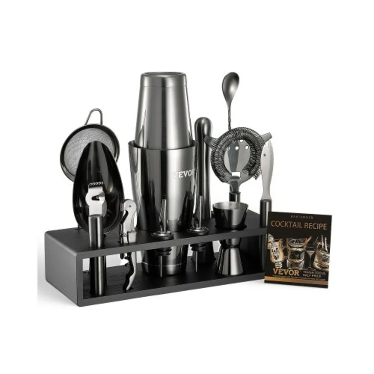 Cocktail Shaker Set, 13-Piece Stainless Steel Bar - Image 1