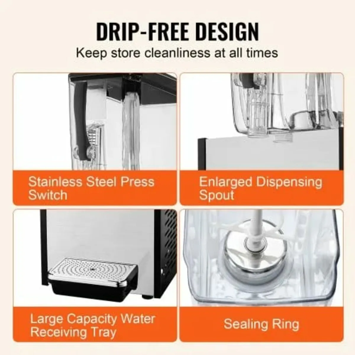 Commercial Beverage Dispenser, 12 L Juice Dispense - Image 4