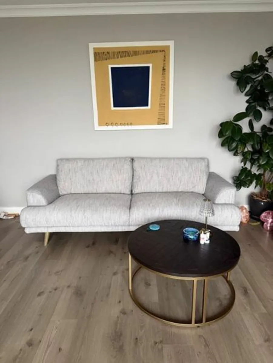 Two three seater sofa and one ottoman - Image 2