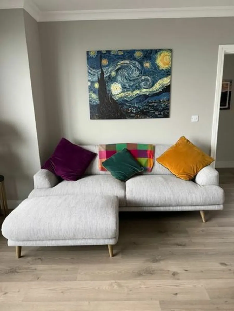 Two three seater sofa and one ottoman - Image 4