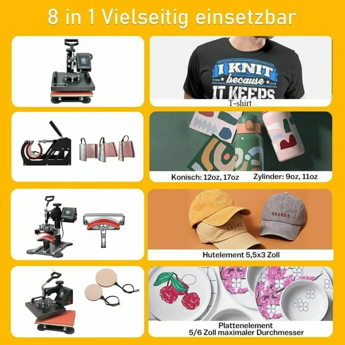 Heat Press Machine 8 in 1 Sublimation Press - Image 4