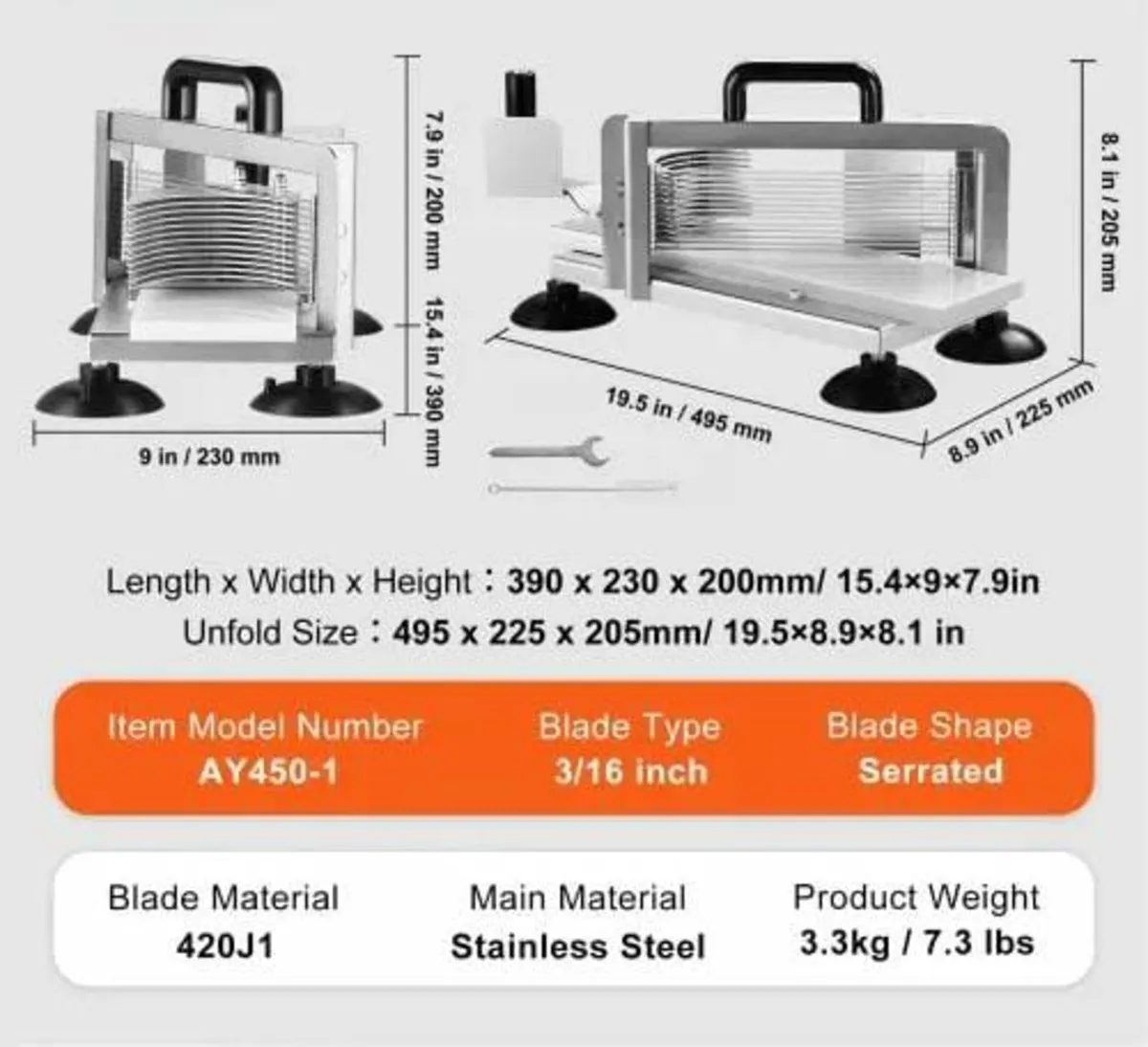 Commercial Tomato Slicer, 3/16 inch Tomato Cutter - Image 4