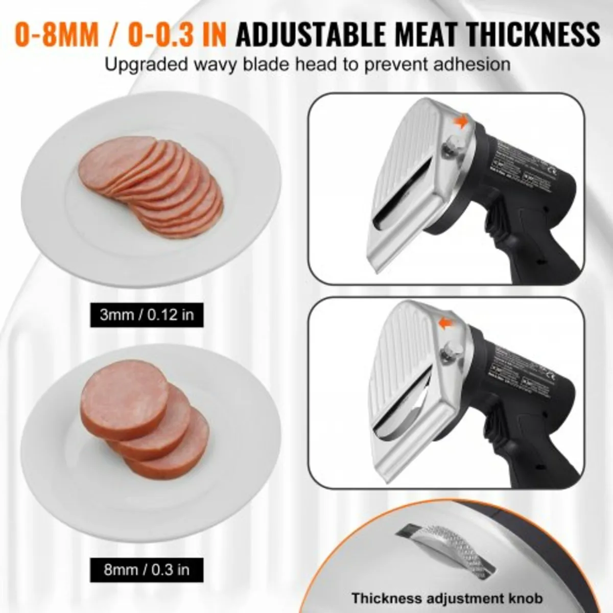 Electric Shawarma Knife, 80W Cordless Battery Prof - Image 3