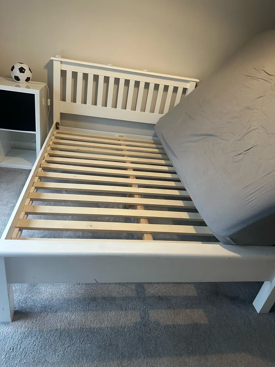 Double White bed frame - Image 1
