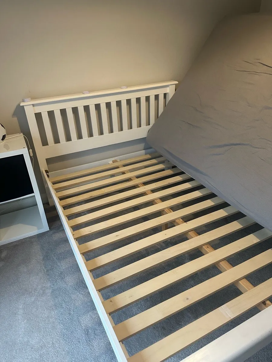 Double White bed frame - Image 2