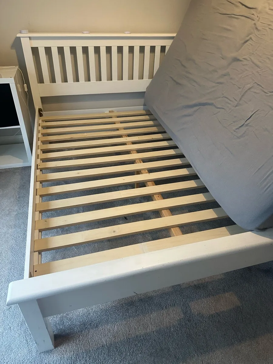 Double White bed frame - Image 3